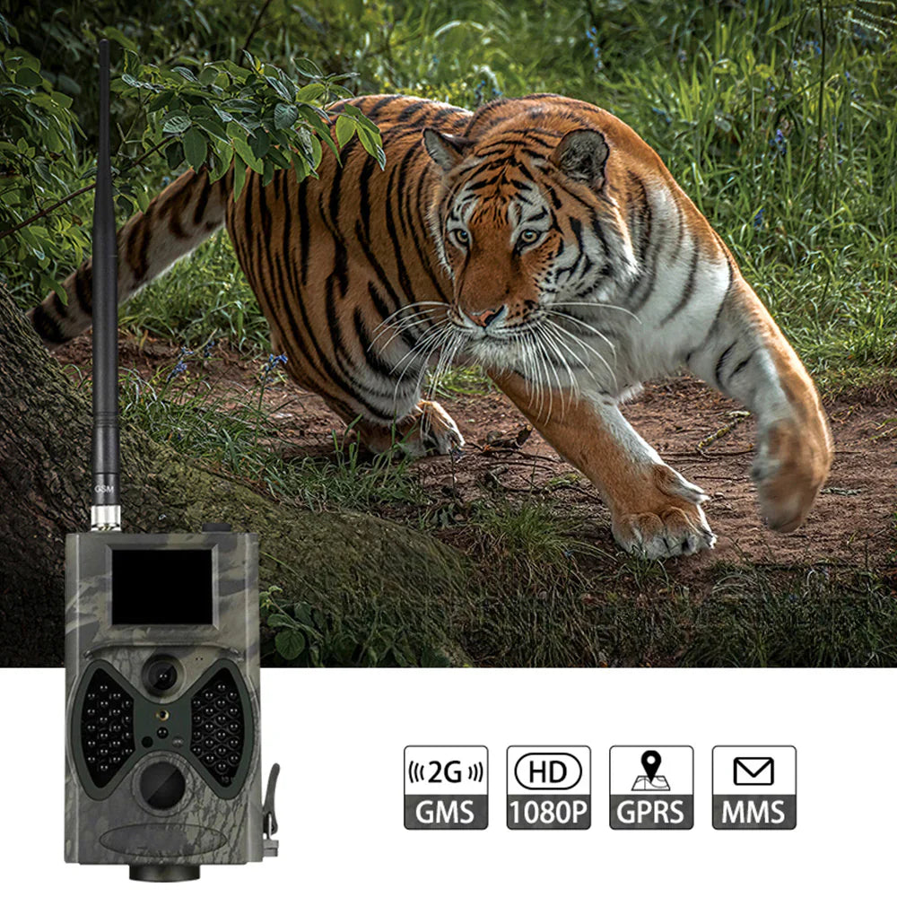Wildkamera mit SIM-Karte, SMS-Funktion und Abonnementfreier Überwachung