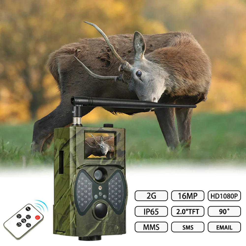 Wildkamera mit SIM-Karte, SMS-Funktion und Abonnementfreier Überwachung