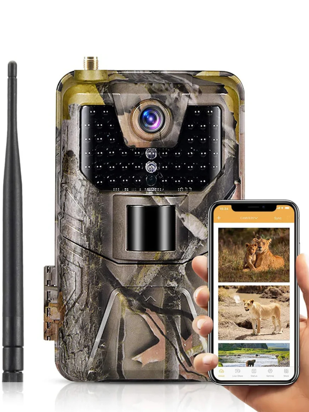 Wildkamera 4K & 4G mit Nachtsicht und Smartphone-Steuerung